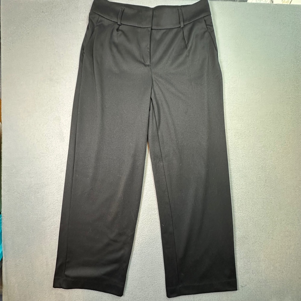 Liz Claiborne Black Wide Leg Dress Pants Office Career Trousers Size 12 Black